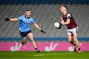 15 March 2025; Dylan McHugh of Galway in action against Con O'Callaghan of Dublin during the Allianz Football League Division 1 match between Dublin and Galway at Croke Park in Dublin. Photo by Piaras Ó Mídheach/Sportsfile