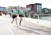 2 April 2025; Pictured are, A&L Goodbody Partner Aideen Burke and David Gillick ALG5K Ambassador, two-time European indoor 400m champion, pictured at the launch of the 2025 ALG5K Corporate Team Challenge which takes place in Dublin City Centre on September 16th 2025. Photo by Sam Barnes/Sportsfile