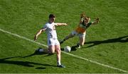 30 March 2025; Alex Beirne of Kildare in action against Lee Pearson of Offaly during the Allianz Football League Division 3 final match between Kildare and Offaly at Croke Park in Dublin. Photo by Daire Brennan/Sportsfile