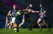 30 March 2025; Conor Reid of Mayo is tackled by Paudie Clifford of Kerry during the Allianz Football League Division 1 final match between Kerry and Mayo at Croke Park in Dublin. Photo by Shauna Clinton/Sportsfile