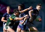 30 March 2025; Conor Reid of Mayo is tackled by Paudie Clifford of Kerry during the Allianz Football League Division 1 final match between Kerry and Mayo at Croke Park in Dublin. Photo by Shauna Clinton/Sportsfile