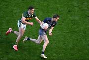 30 March 2025; Matthew Ruane of Mayo in action against Joe O'Connor of Kerry during the Allianz Football League Division 1 final match between Kerry and Mayo at Croke Park in Dublin. Photo by Daire Brennan/Sportsfile