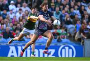 30 March 2025; Aidan O'Shea of Mayo is tackled by Dylan Geaney of Kerry during the Allianz Football League Division 1 final match between Kerry and Mayo at Croke Park in Dublin. Photo by Shauna Clinton/Sportsfile