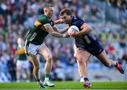 30 March 2025; Aidan O'Shea of Mayo in action against Jason Foley of Kerry during the Allianz Football League Division 1 final match between Kerry and Mayo at Croke Park in Dublin. Photo by Shauna Clinton/Sportsfile