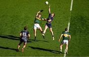 30 March 2025; Matthew Ruane of Mayo in action against Barry Dan O'Sullivan of Kerry during the Allianz Football League Division 1 final match between Kerry and Mayo at Croke Park in Dublin. Photo by Daire Brennan/Sportsfile