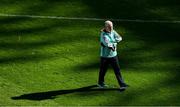 30 March 2025; Mayo manager Kevin McStay ahead of the Allianz Football League Division 1 final match between Kerry and Mayo at Croke Park in Dublin. Photo by Daire Brennan/Sportsfile