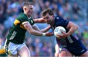 30 March 2025; Aidan O'Shea of Mayo in action against Jason Foley of Kerry during the Allianz Football League Division 1 final match between Kerry and Mayo at Croke Park in Dublin. Photo by Shauna Clinton/Sportsfile