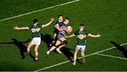 30 March 2025; Jack Carney of Mayo in action against Gavin White of Kerry during the Allianz Football League Division 1 final match between Kerry and Mayo at Croke Park in Dublin. Photo by Daire Brennan/Sportsfile