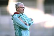 30 March 2025; Mayo manager Kevin McStay reacts after a score by David Clifford of Kerry during the Allianz Football League Division 1 final match between Kerry and Mayo at Croke Park in Dublin. Photo by Piaras Ó Mídheach/Sportsfile