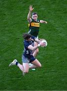30 March 2025; Sam Callinan of Mayo in action against Graham O'Sullivan of Kerry during the Allianz Football League Division 1 final match between Kerry and Mayo at Croke Park in Dublin. Photo by Daire Brennan/Sportsfile