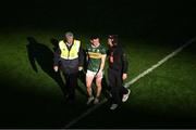 30 March 2025; Paudie Clifford of Kerry is taken to receive his man of the match award after the Allianz Football League Division 1 final match between Kerry and Mayo at Croke Park in Dublin. Photo by Daire Brennan/Sportsfile