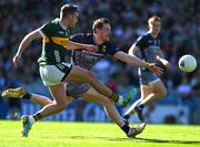 30 March 2025; Graham O'Sullivan of Kerry in action against Matthew Ruane of Mayo during the Allianz Football League Division 1 final match between Kerry and Mayo at Croke Park in Dublin. Photo by Ray McManus/Sportsfile