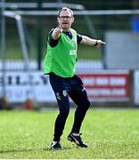 30 March 2025; Leitrim manager Jonny Garrity before the Lidl Ladies National Football League Division 4 semi-final match between Antrim and Leitrim at O'Raghallaigh Park in Kingscourt, Cavan. Photo by Tyler Miller/Sportsfile