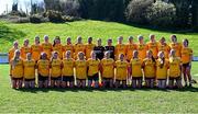 30 March 2025; The Antrim team before the Lidl Ladies National Football League Division 4 semi-final match between Antrim and Leitrim at O'Raghallaigh Park in Kingscourt, Cavan. Photo by Tyler Miller/Sportsfile