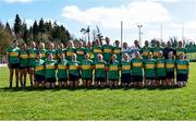 30 March 2025; The Leitrim team before the Lidl Ladies National Football League Division 4 semi-final match between Antrim and Leitrim at O'Raghallaigh Park in Kingscourt, Cavan. Photo by Tyler Miller/Sportsfile