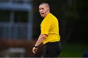 31 March 2025; Referee David Dunne during the SSE Airtricity Men's First Division match between UCD and Bray Wanderers at the UCD Bowl in Belfield, Dublin. Photo by Tyler Miller/Sportsfile