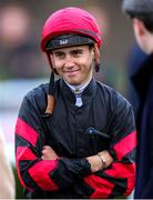 29 March 2025; Jockey Dylan Browne Mc Monagl Lee at The Curragh Racecourse in Kildare. Photo by Thomas Doolin/Sportsfile