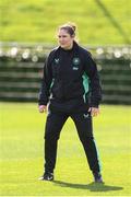 1 April 2025; FAI head of women and girls’ football coach Hannah Dingley during a Republic of Ireland women's training session at the FAI National Training Centre in Abbotstown, Dublin. Photo by Stephen McCarthy/Sportsfile