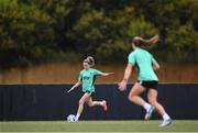 2 April 2025; Leanne Kiernan during a Republic of Ireland women's training session at Vardinoyanneio Sports Center in Heraklion, Greece. Photo by Stephen McCarthy/Sportsfile