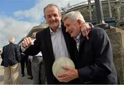 27 August 2013; Former Mayo star Willie Joe Padden was today inducted into the DAA All-Ireland Kick Fada Hall of Fame as its 2013 winner. The Belmullet man is recognised as one of the greatest high-fielding midfielders of all time and is a two time All Star Winner. In attendance at the event are GAA greats Dublin's Jimmy Keaveney, left, and Kerry's Mick O'Dwyer. Jones's Road, Dublin. Picture credit: Brian Lawless / SPORTSFILE