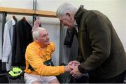 14 February 2013; Pictured is former Cork football manager Billy Morgan, left, with, former Kerry, and current Clare football manager Mick O'Dwyer at the Alan Kerins GAA Challenge, supported by Liberty Insurance, which took place in Croke Park on Valentine's Day. For more information visit alankerinsprojects.org. Croke Park, Dublin. Picture credit: Matt Browne / SPORTSFILE
