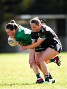 30 March 2025; Aisling O Brien of Fermanagh in action against Nicola Brennan of Sligo during the Lidl Ladies National Football League Division 4 semi-final match between Fermanagh and Sligo at St Barry's GAA Club in Ballytoohey, Roscommon. Photo by Michael P Ryan/Sportsfile