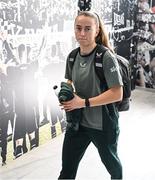 4 April 2025; Aoibheann Clancy of Republic of Ireland arrives before the UEFA Women's Nations League B match between Greece and Republic of Ireland at Theodoros Vardinogiannis Stadium in Heraklion, Crete, Greece. Photo by Stephen McCarthy/Sportsfile