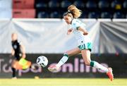 4 April 2025; Leanne Kiernan of Republic of Ireland has a shot on goal during the UEFA Women's Nations League B match between Greece and Republic of Ireland at Theodoros Vardinogiannis Stadium in Heraklion, Crete, Greece. Photo by Stephen McCarthy/Sportsfile