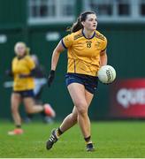 13 March 2025; Niamh McCorry of DCU Dóchas Éireann during the 2025 AIG Moynihan Cup final match between TUD CC1 and DCU Dóchas Éireann at Queen's Sport in Belfast. Photo by Shauna Clinton/Sportsfile