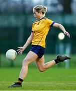 13 March 2025; Aobha Harmon of DCU Dóchas Éireann during the 2025 AIG Moynihan Cup final match between TUD CC1 and DCU Dóchas Éireann at Queen's Sport in Belfast. Photo by Shauna Clinton/Sportsfile
