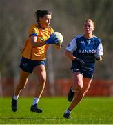 13 March 2025; Laura Grimes of DCU Dóchas Éireann during the 2025 AIG HEC Cup final match between UU Coleraine and DCU Dóchas Éireann at Queen's University in Belfast. Photo by Shauna Clinton/Sportsfile