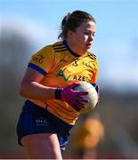 13 March 2025; Sarah Boyd of DCU Dóchas Éireann during the 2025 AIG HEC Cup final match between UU Coleraine and DCU Dóchas Éireann at Queen's University in Belfast. Photo by Shauna Clinton/Sportsfile