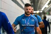5 April 2025; Robbie Henshaw of Leinster arrives before the Investec Champions Cup Round of 16 match between Leinster and Harlequins at Croke Park in Dublin. Photo by Brendan Moran/Sportsfile