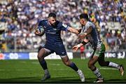 5 April 2025; Robbie Henshaw of Leinster in action against Nick David of Harlequins during the Investec Champions Cup Round of 16 match between Leinster and Harlequins at Croke Park in Dublin. Photo by Sam Barnes/Sportsfile
