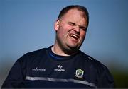 5 April 2025; Roscommon manager Davy Burke reacts during the Connacht GAA Football Senior Championship quarter-final match between London and Roscommon at McGovern Park in Ruislip, England. Photo by Ben McShane/Sportsfile