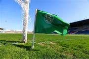 5 April 2025; A general view of a flag prior to the Munster GAA Football Senior Championship quarter-final match between Tipperary and Waterford at FBD Semple Stadium in Thurles, Tipperary. Photo by David Ribeiro/Sportsfile