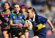 5 April 2025; Action between Rathdrum RFC and Seapoint RFC during the Bank of Ireland half time mini during the Investec Champions Cup Round of 16 match between Leinster and Harlequins at Croke Park in Dublin. Photo by Sam Barnes/Sportsfile