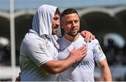 6 April 2025; Tom O'Toole, left, and John Cooney of Ulster after the Investec Champions Cup Round of 16 match between Bordeaux Begles and Ulster at Stade Chaban-Delmas in Bordeaux, France. Photo by Ramsey Cardy/Sportsfile