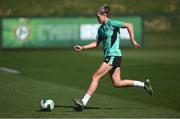 6 April 2025; Heather Payne during a Republic of Ireland women's training session at the FAI National Training Centre in Abbotstown, Dublin. Photo by Stephen McCarthy/Sportsfile