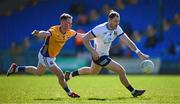 6 April 2025; Dean Healy of Wicklow in action against Cian Brady of Longford during the Leinster GAA Football Senior Championship round one match between Longford and Wicklow at Glennon Brothers Pearse Park in Longford. Photo by Ray McManus/Sportsfile