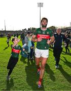 6 April 2025; Aidan O'Shea of Mayo leaves the pitch after his side's victory in the Connacht GAA Football Senior Championship quarter-final match between Mayo and Sligo at Hastings Insurance MacHale Park in Castlebar, Mayo. Photo by Sam Barnes/Sportsfile