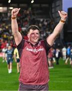 5 April 2025; Josh Wycherley of Munster after the Investec Champions Cup Round of 16 match between La Rochelle and Munster at Stade Marcel Deflandre in La Rochelle, France. Photo by Ramsey Cardy/Sportsfile