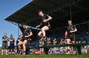 6 April 2025; Sligo players, from left, Niall Murphy, Alan McLoughlin and Paul McNamara make their on to the pitch for the team photograph before the Connacht GAA Football Senior Championship quarter-final match between Mayo and Sligo at Hastings Insurance MacHale Park in Castlebar, Mayo. Photo by Sam Barnes/Sportsfile