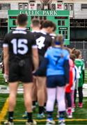 6 April 2025; The scoreboard is seen before the Connacht GAA Football Senior Championship quarter-final match between New York and Galway at Gaelic Park in New York, USA. Photo by Shauna Clinton/Sportsfile