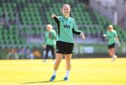 7 April 2025; Megan Campbell during a Republic of Ireland women's training session at Tallaght Stadium in Dublin. Photo by Stephen McCarthy/Sportsfile