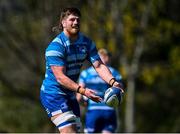 7 April 2025; Joe McCarthy during Leinster Rugby squad training at UCD in Dublin. Photo by Piaras Ó Mídheach/Sportsfile