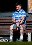 7 April 2025; Andrew Porter prepares for Leinster Rugby squad training at UCD in Dublin. Photo by Piaras Ó Mídheach/Sportsfile