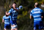 7 April 2025; Joe McCarthy during Leinster Rugby squad training at UCD in Dublin. Photo by Piaras Ó Mídheach/Sportsfile