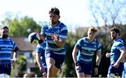 7 April 2025; Hugo Keenan during Leinster Rugby squad training at UCD in Dublin. Photo by Piaras Ó Mídheach/Sportsfile