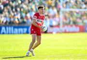 6 April 2025; Conor Doherty of Derry during the Ulster GAA Football Senior Championship preliminary round match between Donegal and Derry at MacCumhaill Park in Ballybofey, Donegal. Photo by David Fitzgerald/Sportsfile